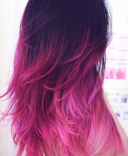 pink hair brown